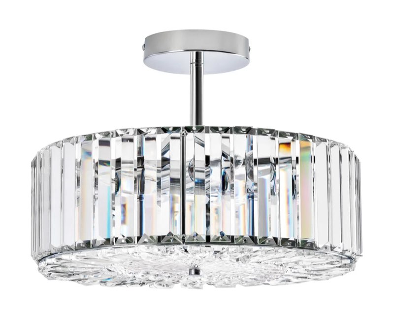 4-light crystal semi flush mount ceiling light
incomplete 