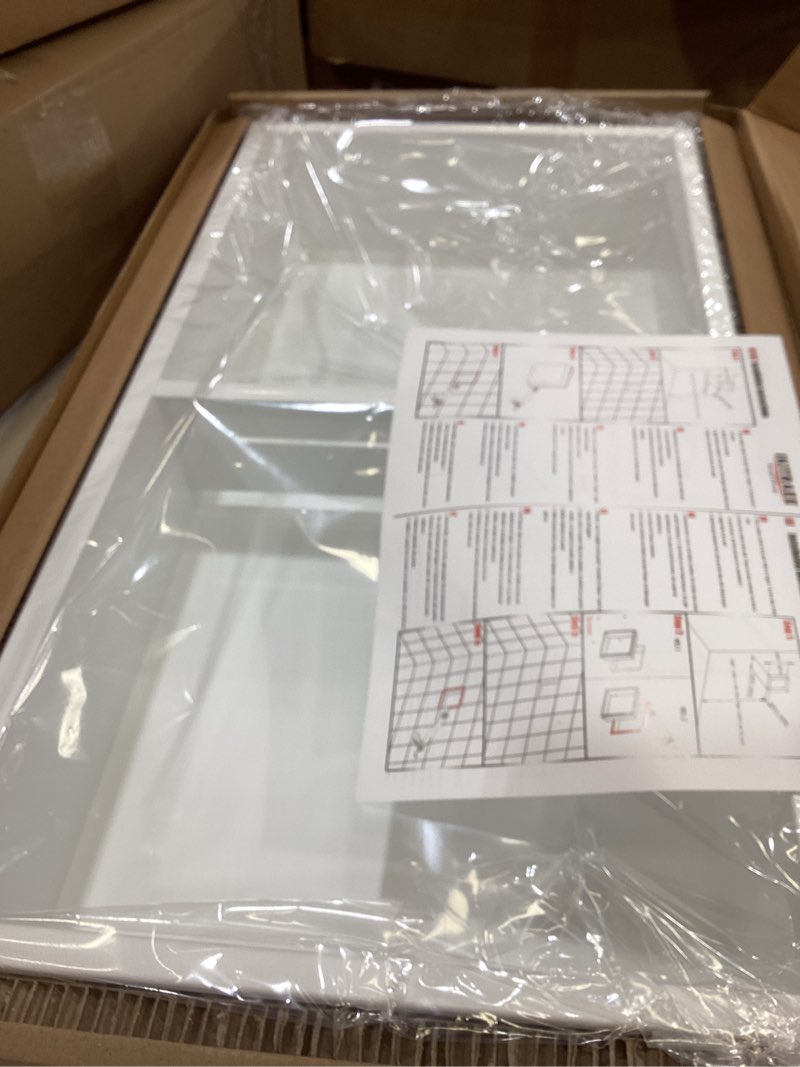 Condition photo showing Good Condition for recessed wall niche for shower room storage,double-layer shelves,wall insert tile ready,stainless steel(white, 24 * 12 in) white 24 * 12 in
