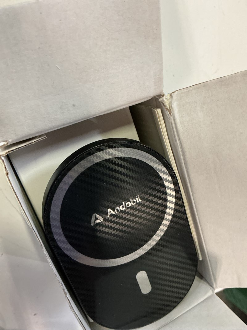 Condition photo showing As Is for andobil upgraded for magsafe car mount pro [strongest magnet, big phone friendly] 360° rotation magnetic phone holder for car vent for iphone 17 pro max 16/15/14/13/12 samsung s26/s25 (carbon fiber) black