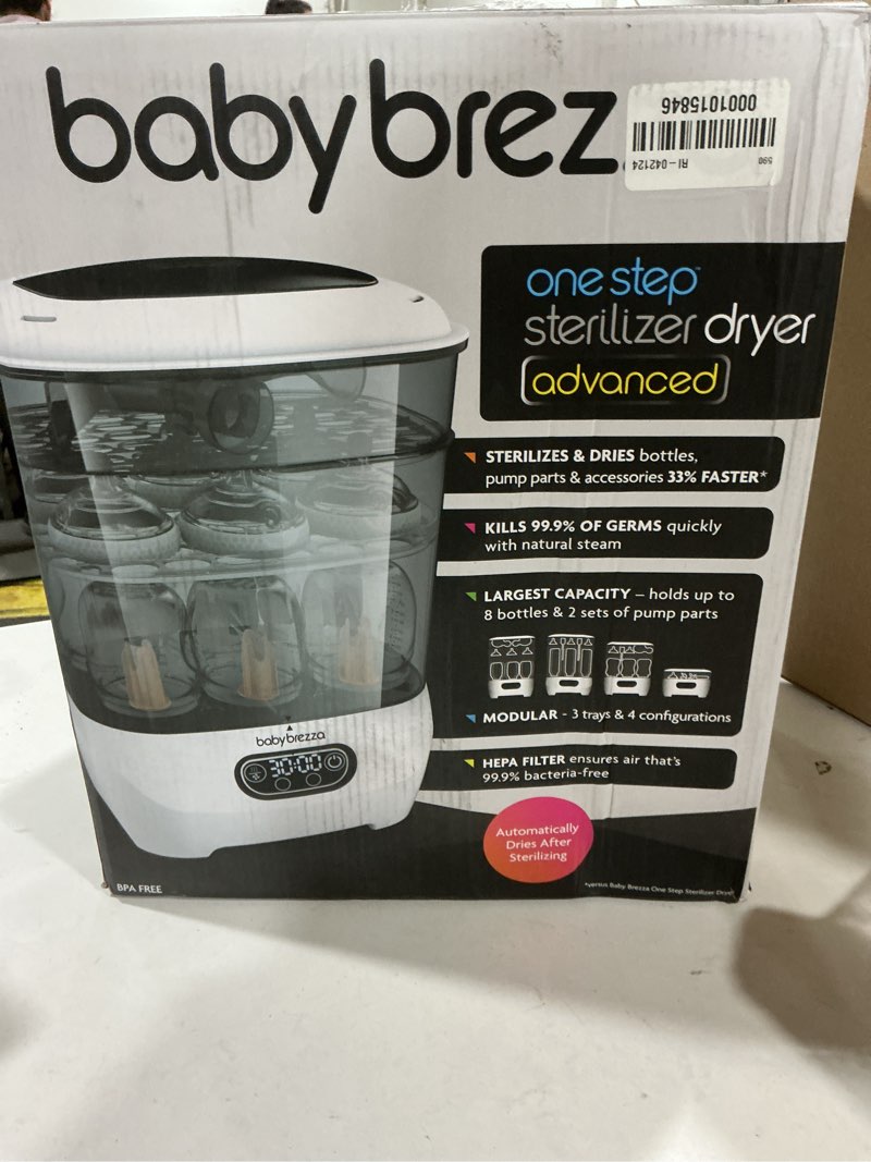 Condition photo showing As Is for Baby Brezza Bottle Sterilizer and Dryer Advanced – 33% Faster - Largest Capacity Steam Sanitizer - U
