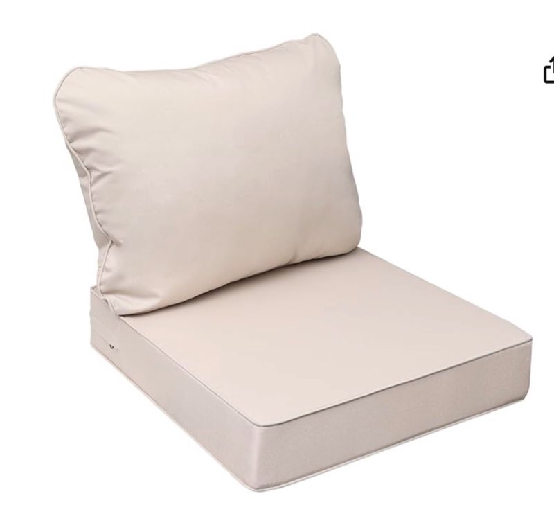 AAAAAcessories Outdoor Seat Cushions for Chairs, Fade-Resistant, Waterproof Patio Furniture Replacem