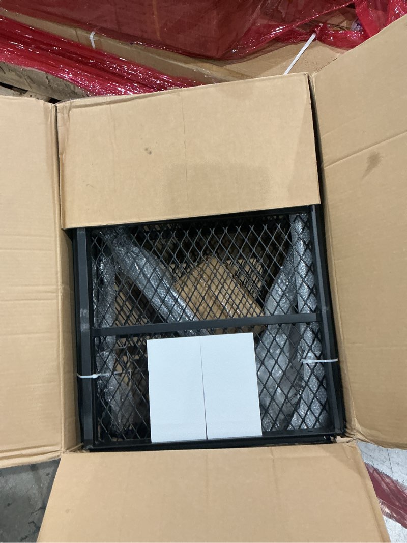 Condition photo showing As Is for folding hitch mount cargo carrier basket 60x20x6” rear luggage rack basket,500lbs capacity, hitch mount for 2" receivers, powder coating, heavy duty, durable, easy assembly, straps stabilizer