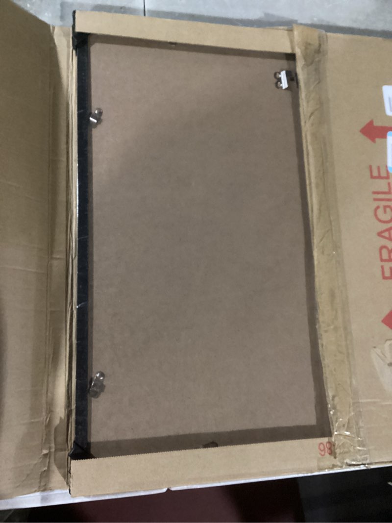 Condition photo showing Good Condition for Americanflat 18x18 Picture Frame with Polished Plexiglass - Streamline Collection - Thin Border Square Frame for Wall Display - Hanging Hardware Included - Black