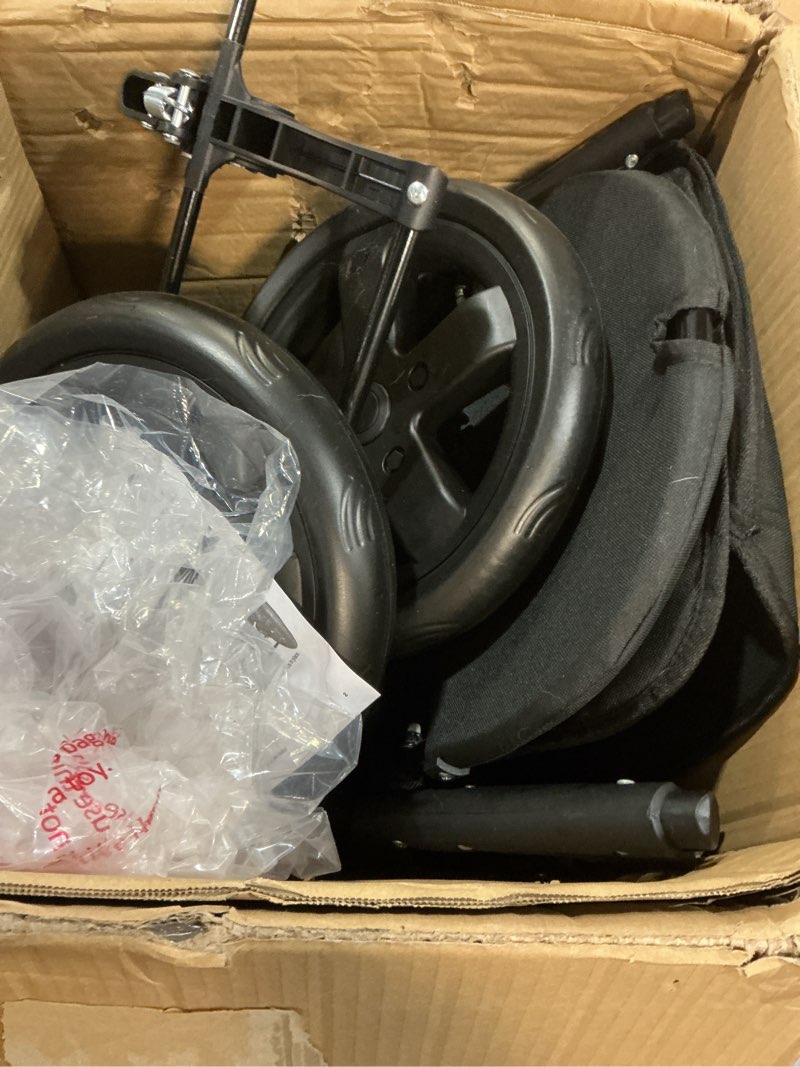 Condition photo showing As Is for Pet Gear No-Zip AT3 Pet Stroller for Cats/Dogs, Zipperless Entry, Easy One-Hand Fold, Jogging Tires, Removable Liner, Cup Holder + Storage Basket, Platinum