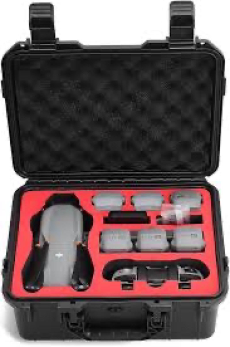 Drogear Waterproof Hard Case for DJI Air 3S Fly More Combo/Air 3 | Fits DJI RC2 / RC-N2 Remote Contr