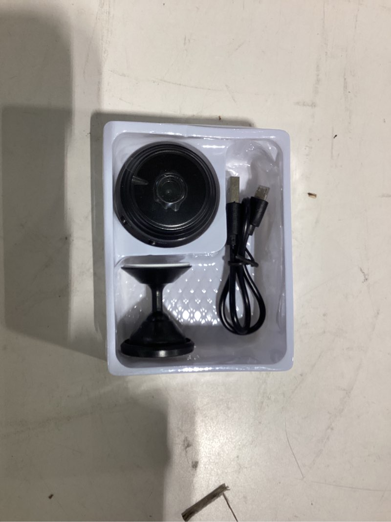 Condition photo showing As Is for 1pcs only 0.9 inch hidden camera with audio/video mini small spy home indoor night vision motion detection baby monitor wireless outdoor nanny wifi espias security secret (1, black, mini) black mini 1