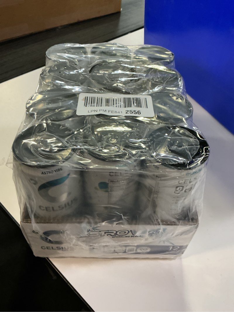 Condition photo showing New/Like New for CELSIUS Sparkling Astro Vibe, Functional Essential Energy Drink 12 Fl Oz (Pack of 12) Sparkling Astro Vibe 12 Fl Oz (Pack of 12)