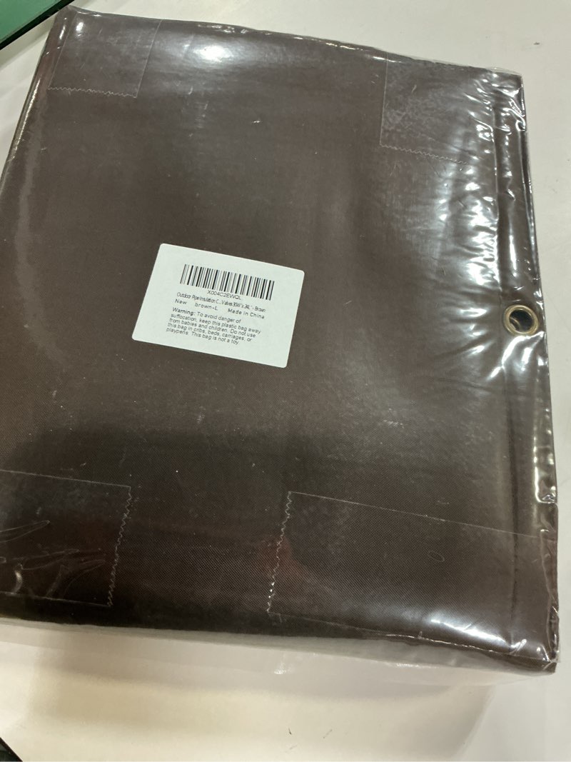 Condition photo showing Good Condition for Outdoor Pipe Insulation Cover, Waterproof Backflow Preventer Cover for Winter Freeze Protection, Heavy-Duty 5-Layer Fabric Insulated Wrap for Sprinklers and Valves 30W x 24H inches - Brown 30W"x 24H"-brown