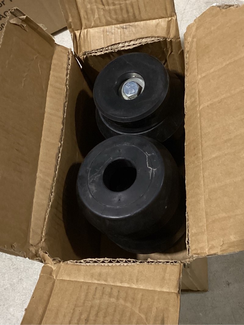 Condition photo showing As Is for 5.5" rear bump stops, rear axle jounce bumpers compatible with dodge 2009-2020 ram 1500 (pair, foam)