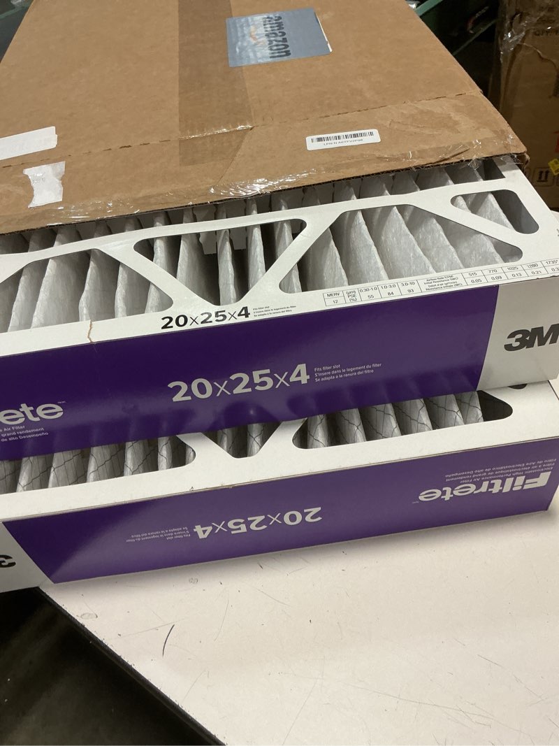 Condition photo showing New/Like New for Filtrete 20x25x4 AC Furnace Air Filter, MPR 1550, MERV 12, Fits Honeywell & AprilAire Space-Gard, CE