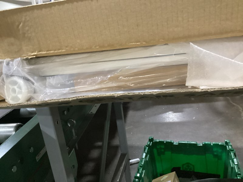 Condition photo showing Good Condition for cumbor 29.2–43" baby gate for stairs, wall-mounted (drill required), expandable no bottom bar dog gate, auto close extra wide walk thru, pet & toddler proof gate, top & bottom of stairways (white) white 29.2–43" w, standard (screw-in)
