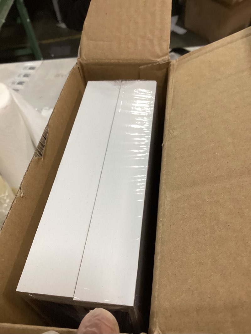 Condition photo showing Good Condition for BAYKA Floating Shelves White, 22.5 inches Rustic Wood Wall Mounted Shelves for Bathroom, Bedroom, Living Room, Kitchen & Office, Hanging Display Shelf with 22 lbs Capacity C. White - Modern Minimalist Style 22.5inches?for Books & Kitchenware?