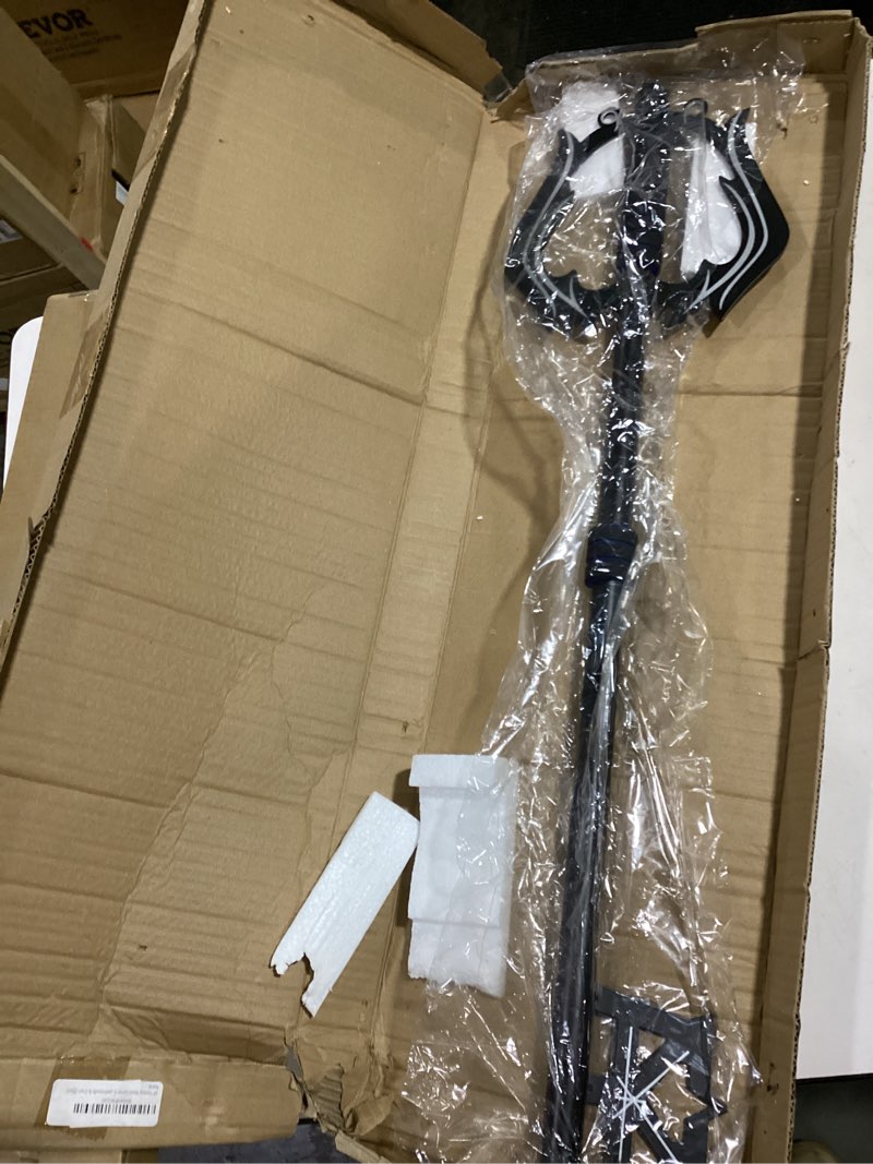 34" Fantasy Metal Gamer Key Sword Collectible with Black Wrapped-Handle & Chain (Black)