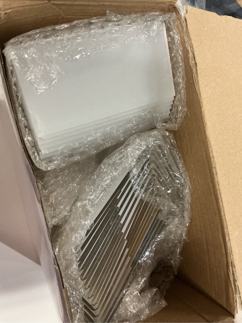 Condition photo showing Good Condition for Yulejo 24 Pieces Acrylic Frame Stands Sign Holder Clear Flyer Display Stand Slant Back Picture for Home Office Desktop, Vertical & Horizontal,4x6 Inches