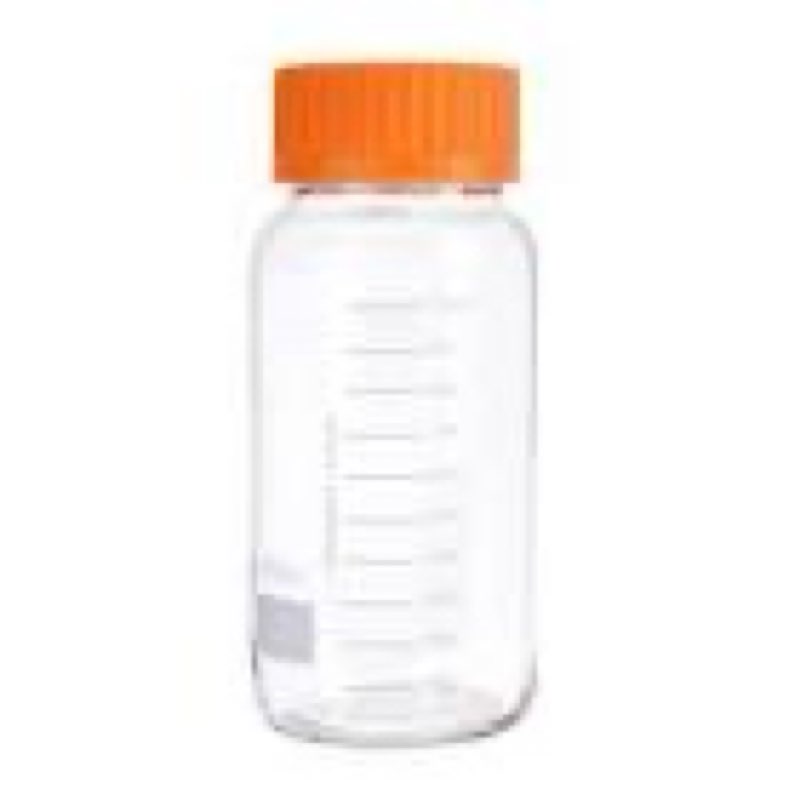 pastein 3 pack 1000 ml wide mouth graduated round reagent media/storage lab glass bottle with gl80 o