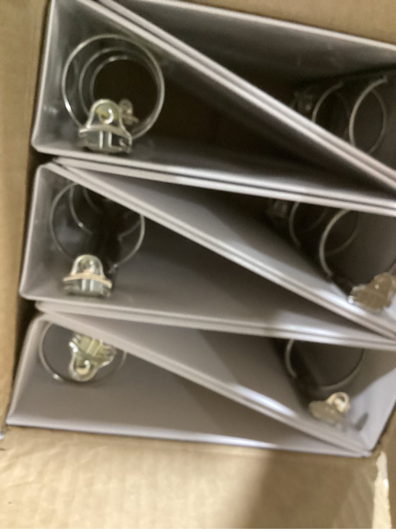 Condition photo showing Good Condition for samsill economy 2 inch mini 3 ring binder, made in the usa, 9.1" x 7.5" round ring binder, non-stick customizable cover, white, 6 pack