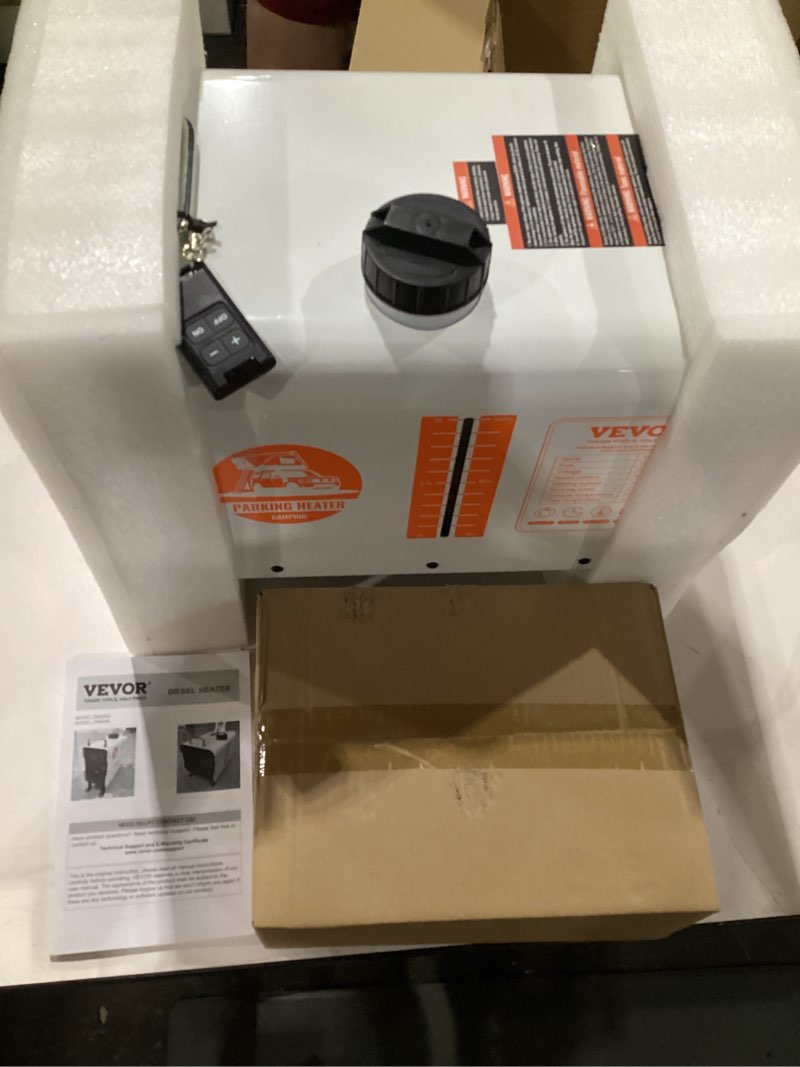 Condition photo showing Good Condition for vevor 8kw diesel heater, 12v/24v all in one diesel air heater, with bluetooth app control, remote control and display screen, co alarm, fast heating portable diesel heater for vehicles and outdoors upgrade - app control white