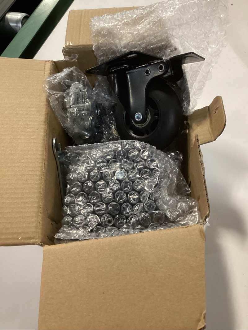 Condition photo showing Good Condition for Apllamo 3" Casters Set of 4 ?4 Heavy Duty Quiet Casters, Max Load 2000LBS. Suitable to do Soft Wheels for cart, Glide Quietly and Protect The Floor, casters Set of 4 Heavy Duty. 3" Rubber