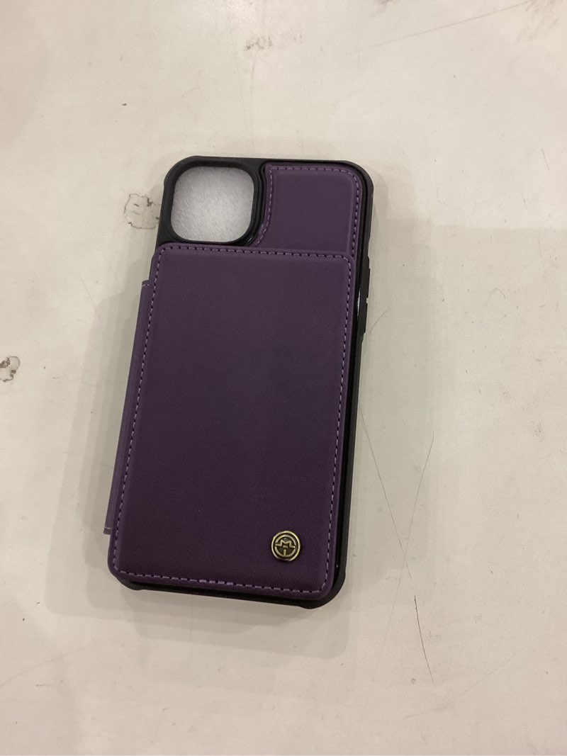Condition photo showing New/Like New for Vinich for iPhone 14 Plus Wallet Case with Card Holder, RFID Blocking Credit Slots Kickstand Shockproof Phone Cover for Women Men, Purple for iPhone 14 Plus - 6.7'' Purple