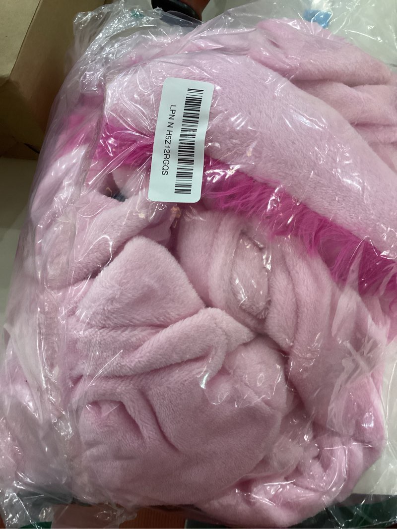 Condition photo showing Good Condition for Spooktacular Creations Halloween Axolotl Costume, Kids Axolotl Costume, Zip-Up Hooded Jumpsuit for Halloween Cosplay Party Pink 5-7 Years