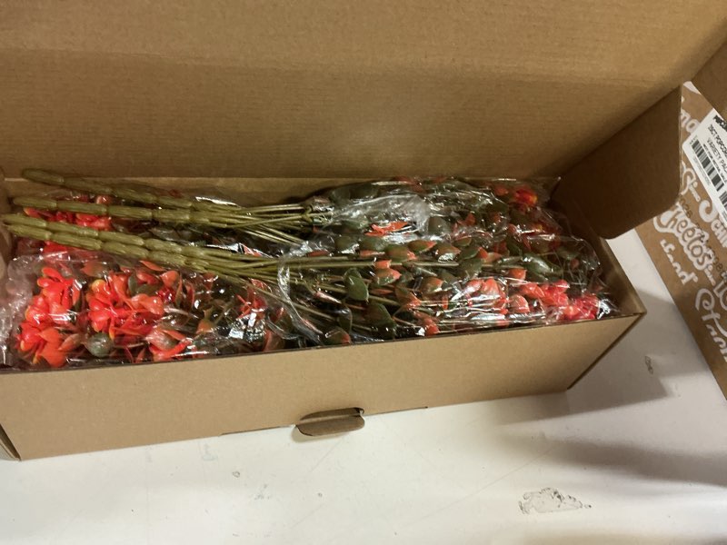 Condition photo showing New/Like New for 20 Bundles Artificial Fall Flowers for Outdoors,UV Resistant Fake Flower No Fade Outdoor Faux Plastic Plants Perfect for Your Outdoor Garden Home Patio Decor(Gold Yellow) Gold Yellow 20 Bundles