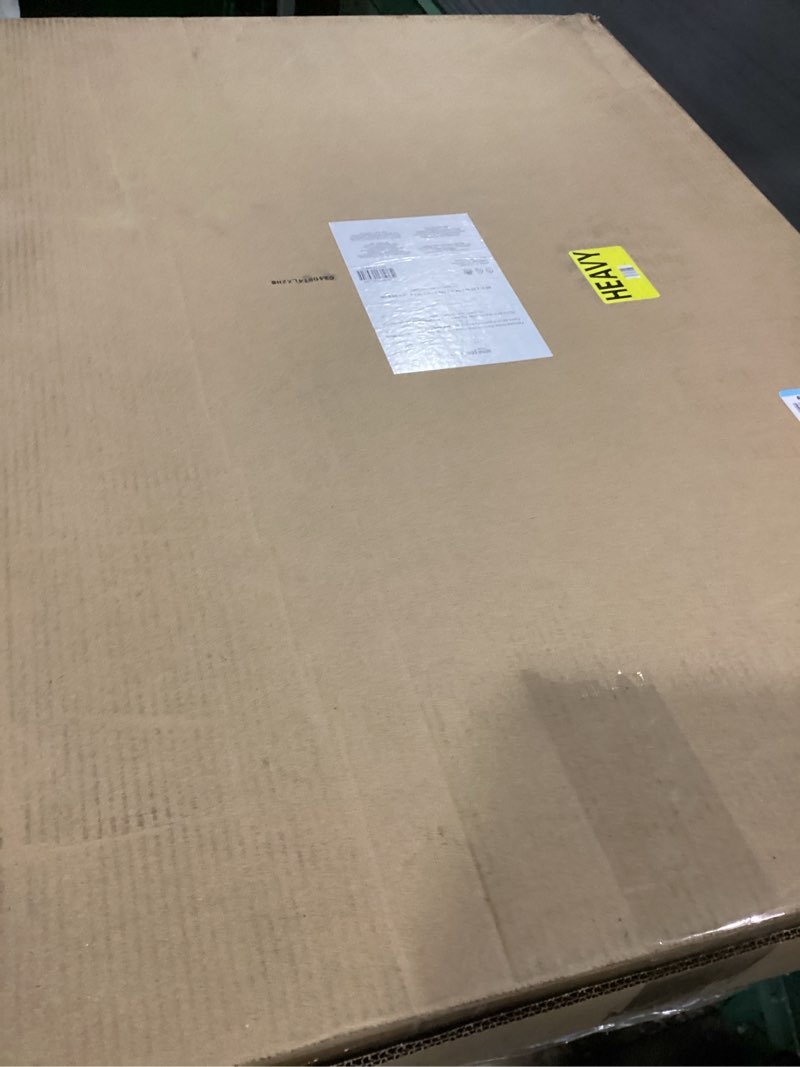 Condition photo showing As Is for amazon basics bed frame with storage, foldable metal platform, sturdy steel, no box spring needed, 1