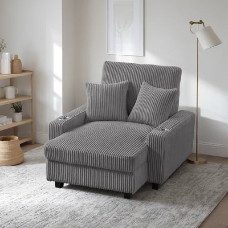 Armrests only!!     Ermia Upholstered Chaise Lounge Chair convertable accent chair living room chair