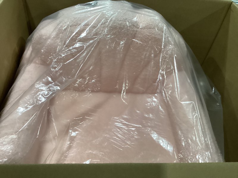 Condition photo showing Good Condition for Blissful Diary Kids Couch, 2-in-1 Soft Toddler Couch Fold Out, Toddler Chair Comfy, Convertible Sofa to Lounger, Kids Furniture for Playroom, Gift for Birthday, Children's Day, Pink Shell Shell Rosado