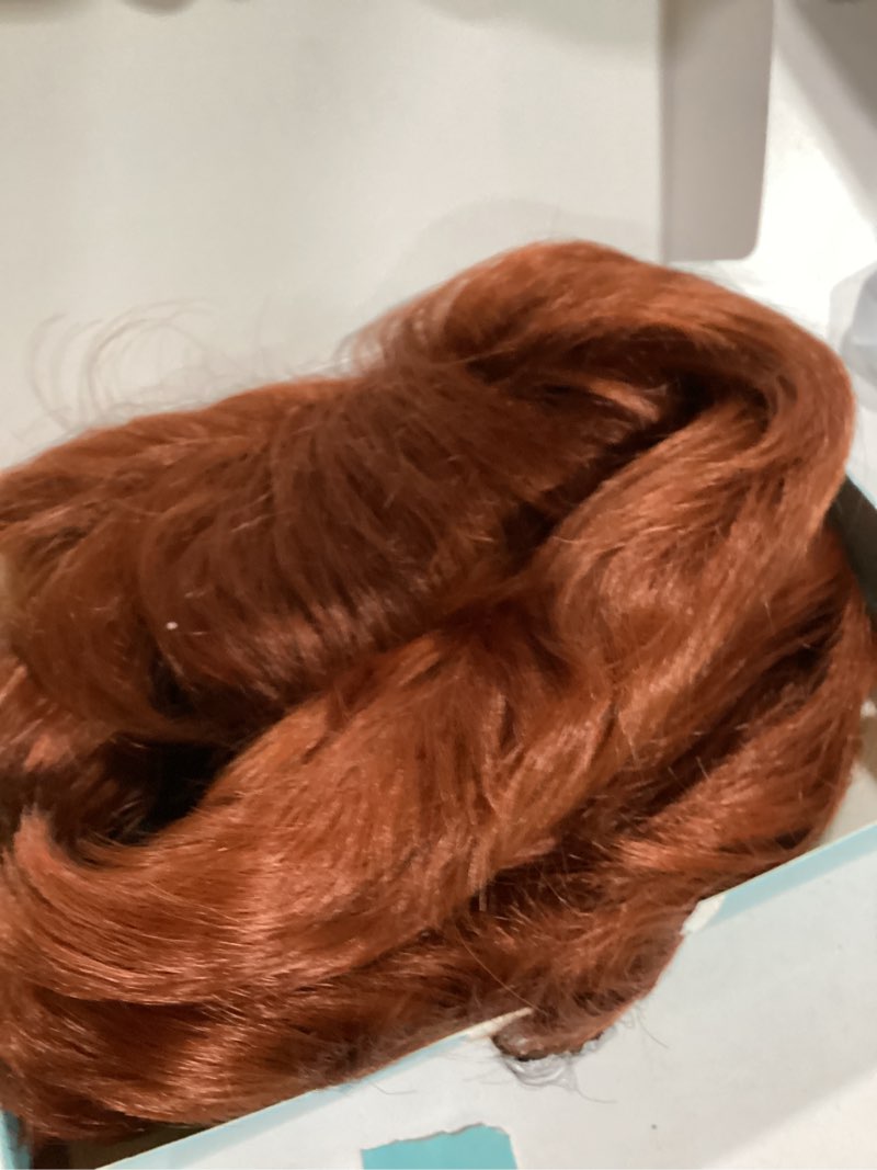 Condition photo showing New/Like New for ddhair mens ginger wig short orange wig men, natural wavy textured synthetic heat resistant hair for mens cosplay halloween (orange)