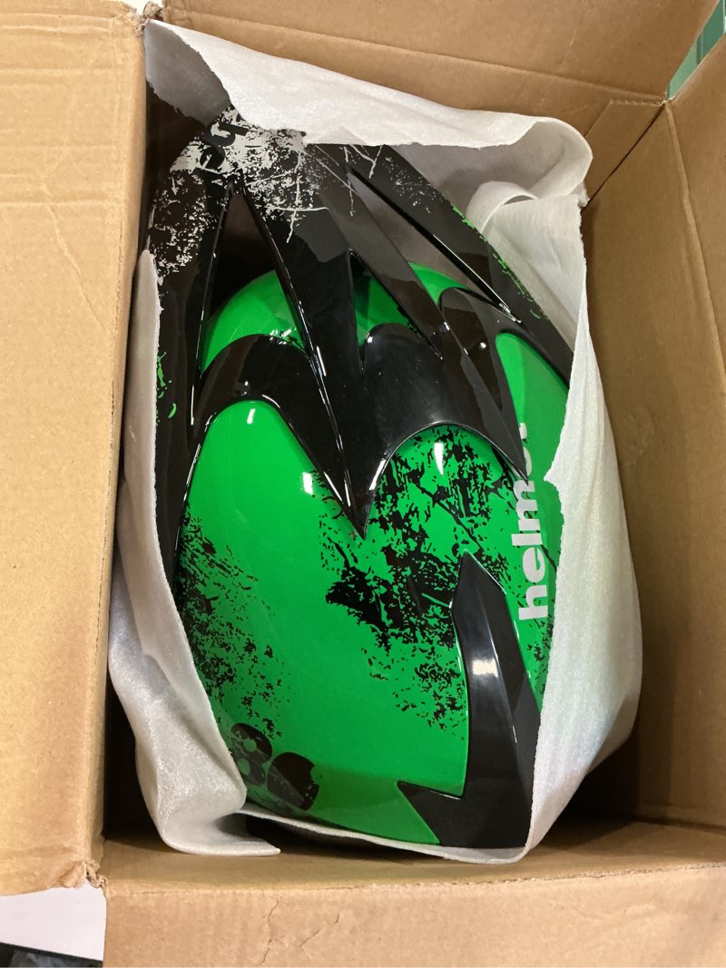 Condition photo showing Good Condition for Motocross Helmet,Adult &Youth Trend Full Face Helmet,ATV Motorcycle Helmet,Dirt Bike Downhill Off-Road Mountain Bike Helmet,DOT Certified,4-Piece Set (Green, L) Green Large