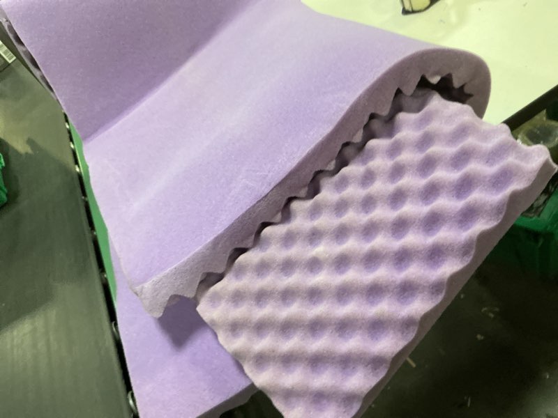 Condition photo showing As Is for SINWEEK 2 Inch Egg Crate Memory Foam Mattress Topper Twin Size, Soft Mattress Pad for Back Pain Reli