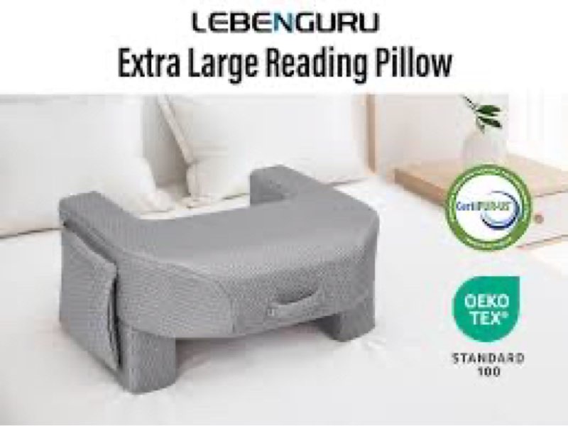 (Similar image) LEBENGURU Reading Pillow for Laptop, Extra Large Armrest Gaming Pillow for Working, Hight Adjustable Lap Desk Pillow for Adult Sitting in Bed, Floor, Sofa