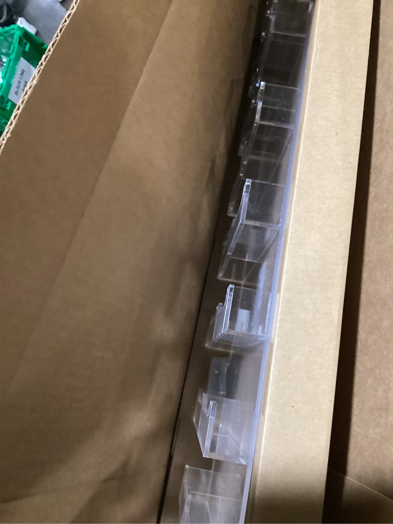 Condition photo showing Good Condition for Lincia 2 Pieces Acrylic Business Card Holder Wall Mount Clear Sticker Display Rack Multiple Clear Acrylic Card Organizer Sticker Display Stand Pre Drilled Index Card Storage (16 Pockets/ 23x 8) 59.5x20cm 16 Pockets Vertical