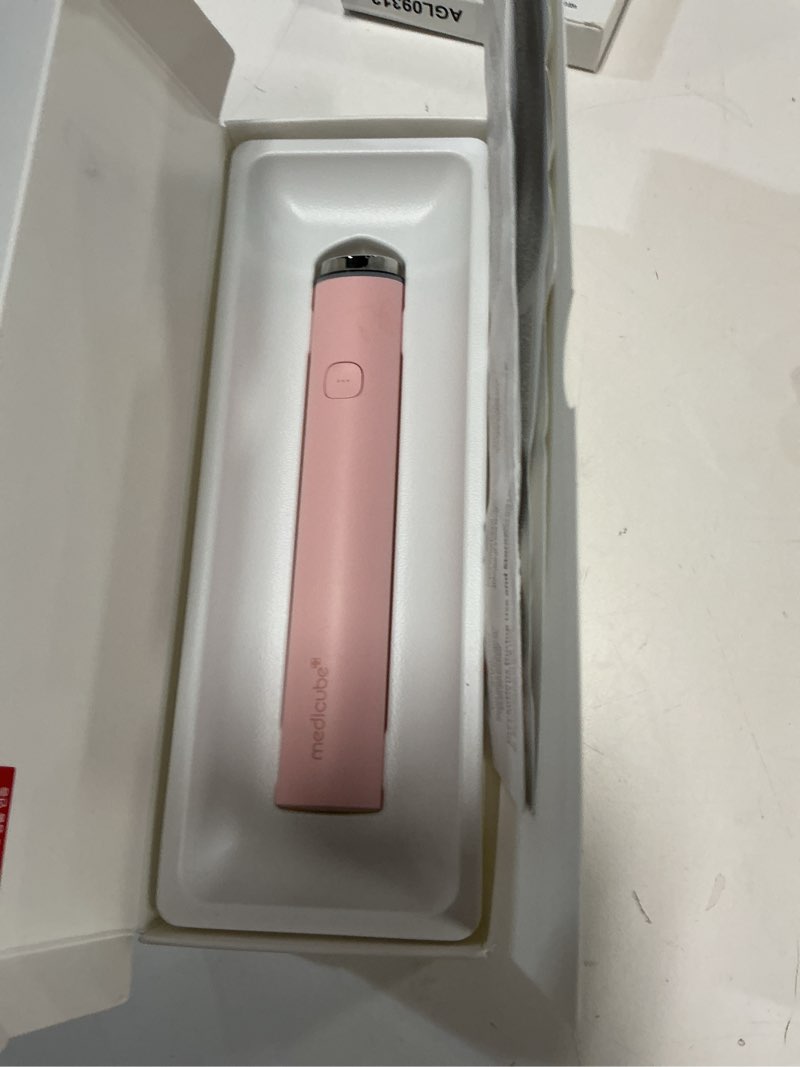 Condition photo showing As Is for medicube mini booster pro plus | facial device for radiant, calming, and bouncy-looking skin | red, blue, purple 3-mode | portable korean skincare device, at home care | pink pink mini booster pro plus
