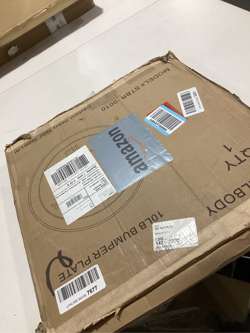 Condition photo showing New/Like New for Steelbody Olympic Rubber Bumper Weight Plate - 10 lb. / 25 lb. / 35 lb. / 45 lb. Workout Weights 10-Pound