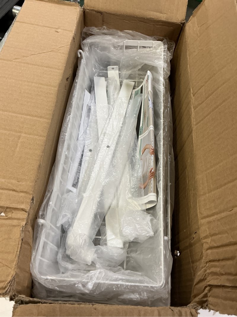 Condition photo showing Good Condition for white 9-tier over the door pantry organizer, pantry organization and storage, deep baskets hanging heavy-duty metal, wall spice rack seasoning shelves for home & kitchen, laundry room bathroom white 9-tier (16.54"w)