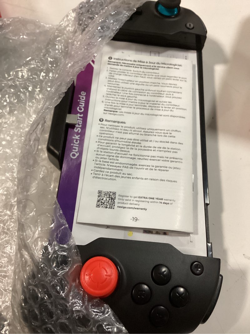 Condition photo showing Good Condition for NexiGo Gripcon Switch Controller for Handheld Mode, Ergonomic Controller for Nintendo Switch with 6-Axis Gyro, Dual Motor Vibration, Compatible with All Games of Switch, Not for OLED Regular Black