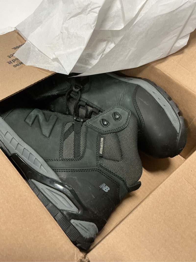 Condition photo showing Good Condition for new balance allsite composite toe work boots for men - waterproof, non-slip safety shoes for industrial and construction, black, 12 wide 12 wide black