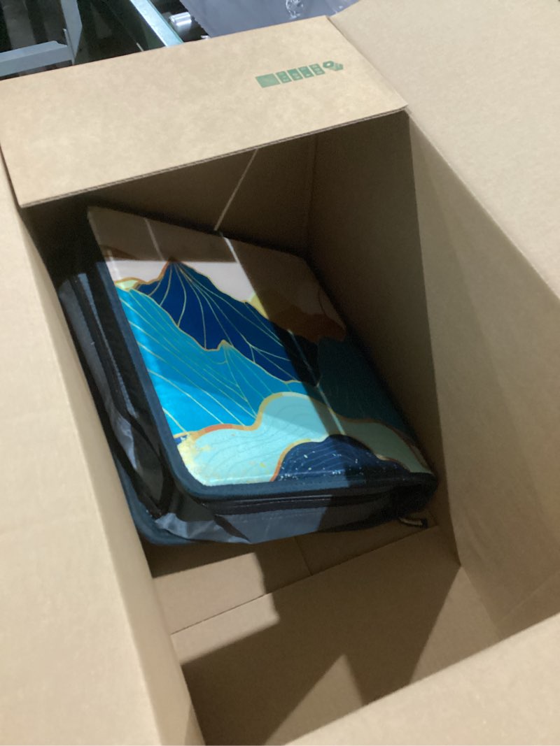 Condition photo showing As Is for Case-it Mighty Zip Tab Zipper Binder, 3" O-Ring with 5-Color tabs, Expanding File Folder and Shoulder Strap and Handle, D-146-P Mountains H Mountains 1 Pack