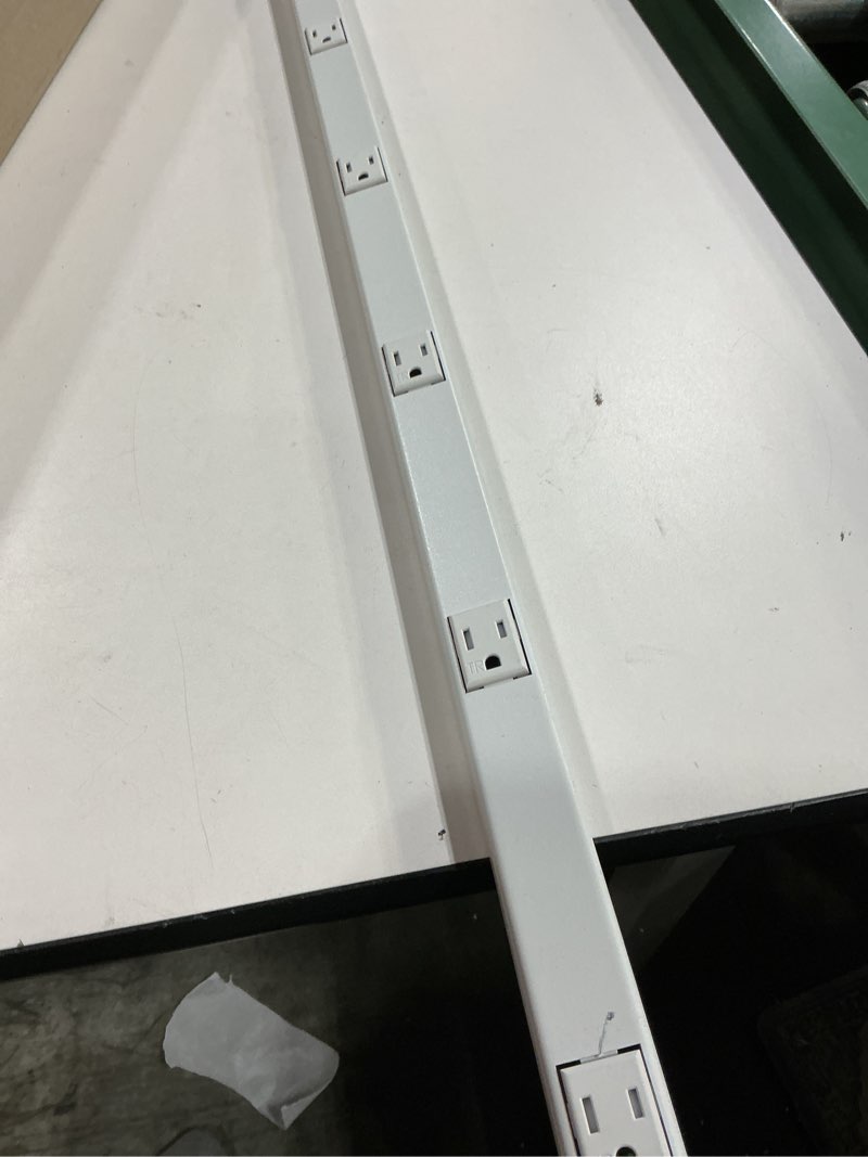 Condition photo showing As Is for Legrand Wiremold WH20GB306TRGFI6 Plugmold 2000 Series 3 Foot Hardwired Power Strip with 5 Tamper Resistant Outlets and GFCI Protection, White