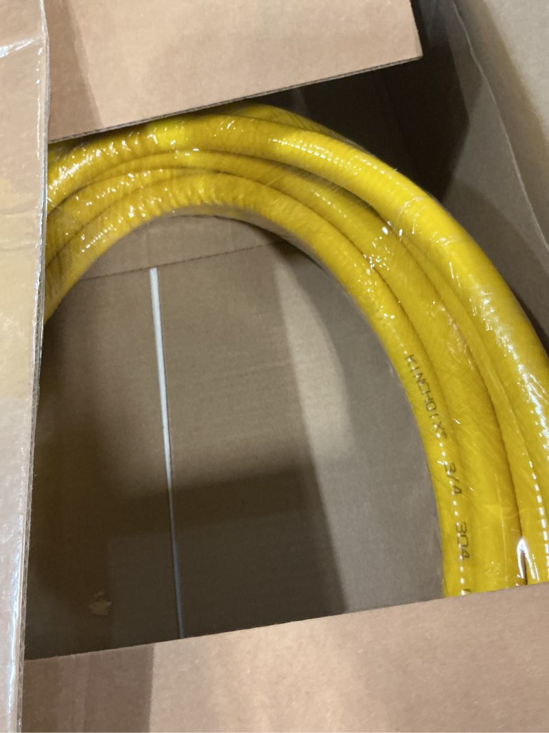 Condition photo showing Good Condition for csst corrugated stainless steel tubing 37 ft 3/4" flexible natural gas line pipe propane conversion kit grill hose with male adapter fittings