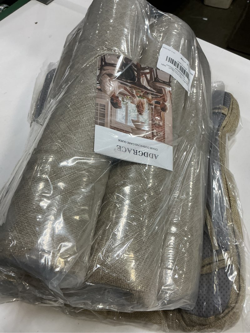 Condition photo showing New/Like New for AddGrace Square Chair Cushions for Dining Chairs 6 Pack Non Slip Seat Cushions for Kitchen Chairs Indoor Thick Dining Room Chair Pads with Ties and Removable Cover 16'' x 16'' x 2'' Beige 6 Beige