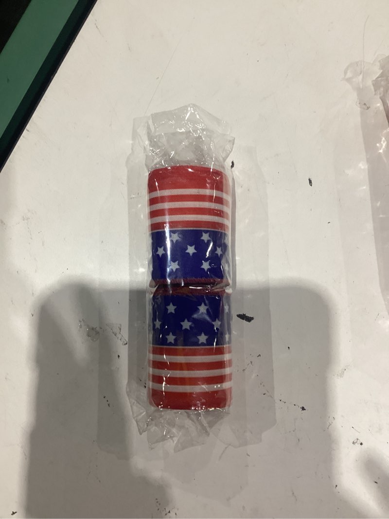 Condition photo showing Good Condition for anydesign patriotic wired edge ribbon 24 yards usa flag stars stripes fabric ribbon 4th of july decorative wrapping ribbons for 250th anniversary independence day wreath bow making diy crafts, 4 roll