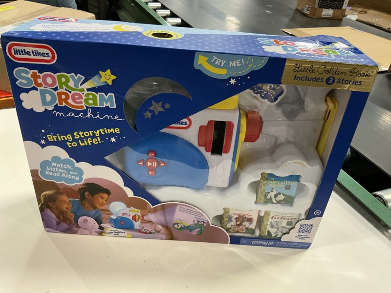 Condition photo showing Good Condition for little tikes story dream machine starter set, storytime, books, little golden book, audio play, the poky little puppy character, nightlight, toy gift for toddlers and kids girls boys ages 3+ multicolor