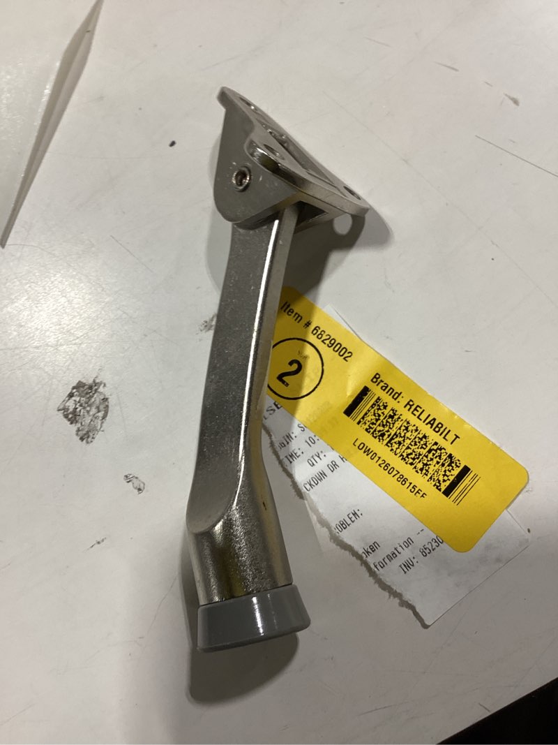 reliabilt 4-in satin nickel kick-down door stop