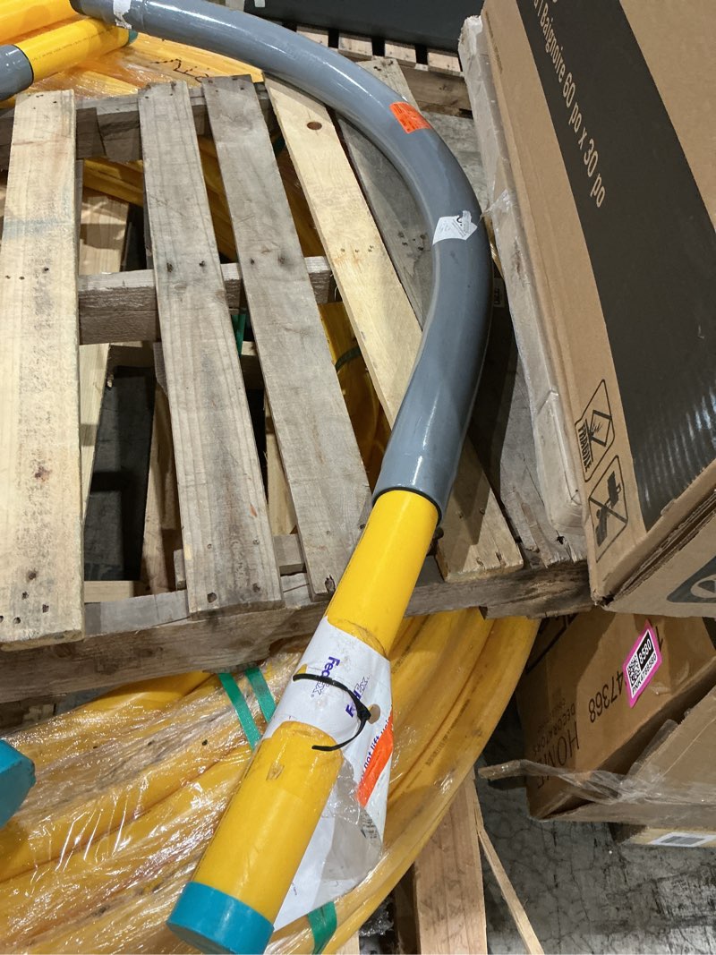 Condition photo showing As Is for 2 in. ips poly dr 11 to 2 in. mip underground meter riser bent