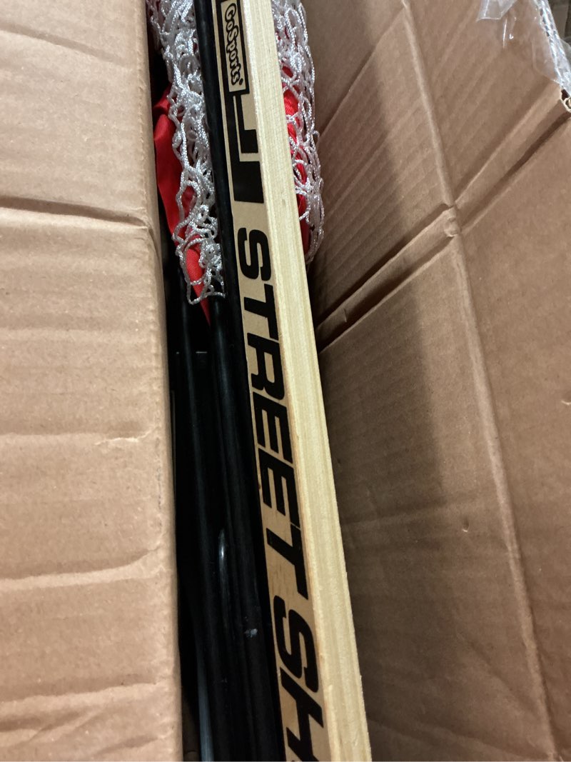 Condition photo showing As Is for gosports street hockey - choose between goal set with sticks, balls (6 pack) or sticks (2 pack) street hockey goal set multicolor