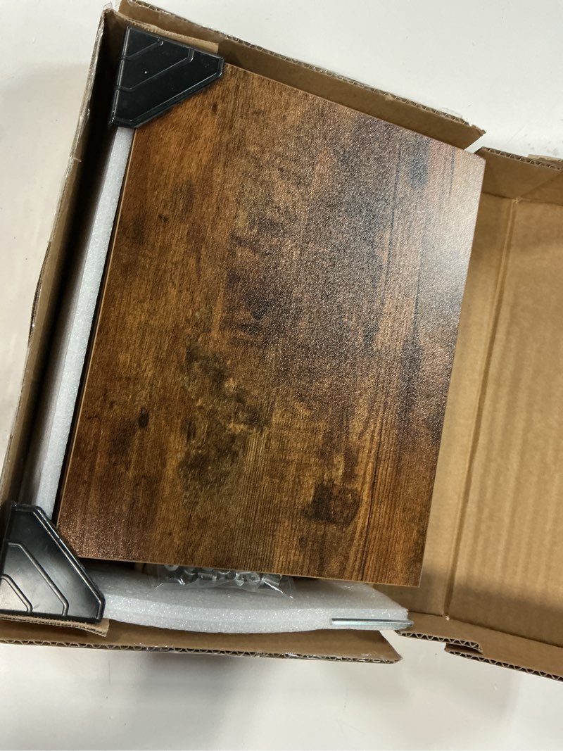 Condition photo showing Good Condition for WESTREE Dual Monitor Stand - Riser 2 Shelf Computer with Adjustable Length and Angle, Stands for Monitors, Desktop Organizer PC, Computer, Laptop Rustic Brown