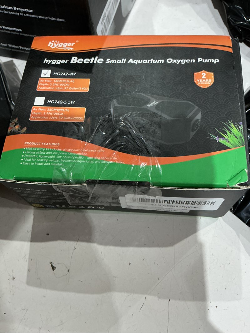 Condition photo showing Good Condition for hygger aquarium air pump dual outlet, adjustable ultra quiet oxygen aerator with air stone airline t