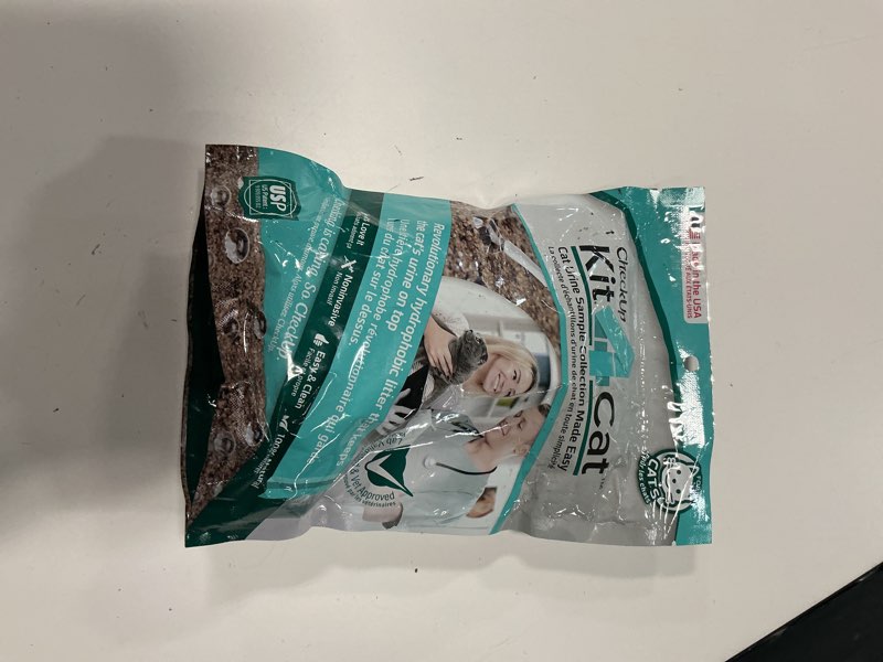 Condition photo showing New/Like New for (exp:02/31)kit4cat 2lb hydrophobic cat litter for urine sample collection, uniquely made with natural sand - keeps liquid clean and on top | checkup on your cat's wellness at home (3 x 11oz bags)